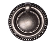 Heritage Brass Classic Beaded Ring Cabinet Pull (50mm), Distressed Pewter - TK2212-050-DPW
