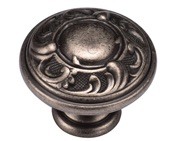 Heritage Brass Vintage Round Cabinet Knob (35mm), Distressed Pewter - TK4401-035-DPW