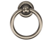 Heritage Brass Classic Round Ring Cabinet Drop Pull, Distressed Pewter - TK9213-042-DPW