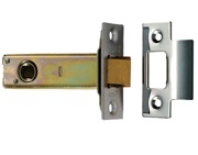 Eurospec Double Sprung Tubular Latches (2.5 Inch, 3 Inch, 4 Inch OR 5 Inch) - Satin Stainless Steel & Electro Brass Finish - TLS50