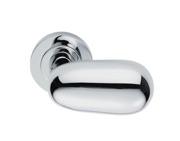 Carlisle Brass Manital Uovo Door Handles On Round Rose, Polished Chrome - UO5CP (sold in pairs)