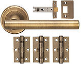 Carlisle Brass Faro Door Pack Including Handles On Round Rose, 3