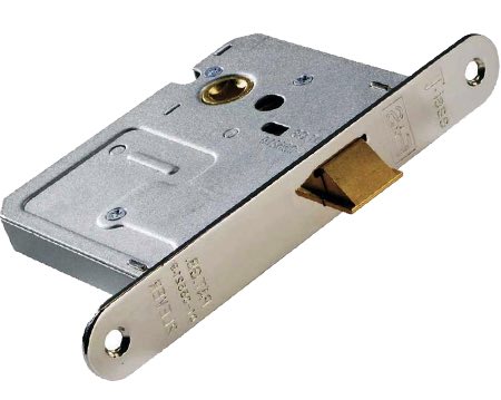 Eurospec Economy 2.5 Or 3 Inch Long Upright Case Mortice Latches (Bolt Through) - Silver Finish - ULE50NP