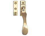 Heritage Brass Wedge Pattern Locking Casement Fastener (127mm), Polished Brass - V1005-PB