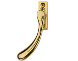 Heritage Brass Left or Right Handed Locking Espagnolette Handle Ball Design, Polished Brass - V1009L-PB