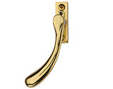 Heritage Brass Left or Right Handed Locking Espagnolette Handle Ball Design, Unlacquered Brass - V1009L-ULB