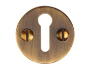 Heritage Brass Standard Key Escutcheon, Antique Brass - V1010-AT