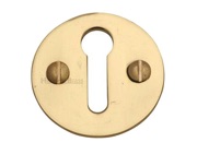 Heritage Brass Standard Key Escutcheon, Polished Brass - V1010-PB