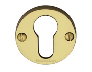 Heritage Brass Euro Profile Key Escutcheon, Polished Brass - V1012-PB