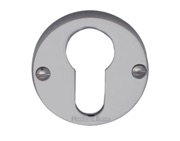 Heritage Brass Euro Profile Key Escutcheon, Satin Chrome - V1012-SC
