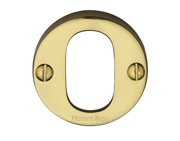 Heritage Brass Oval Profile Key Escutcheon, Polished Brass - V1013-PB