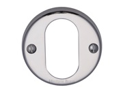 Heritage Brass Oval Profile Key Escutcheon, Polished Chrome - V1013-PC