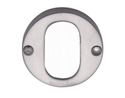 Heritage Brass Oval Profile Key Escutcheon, Satin Chrome - V1013-SC