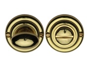 Heritage Brass Round 45mm Diameter Turn & Release, Polished Brass - V1015-PB