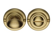 Heritage Brass Round 45mm Diameter Turn & Release, Satin Brass - V1015-SB