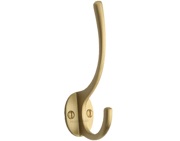Heritage Brass Hat & Coat Hook (130mm Height), Satin Brass - V1050-SB