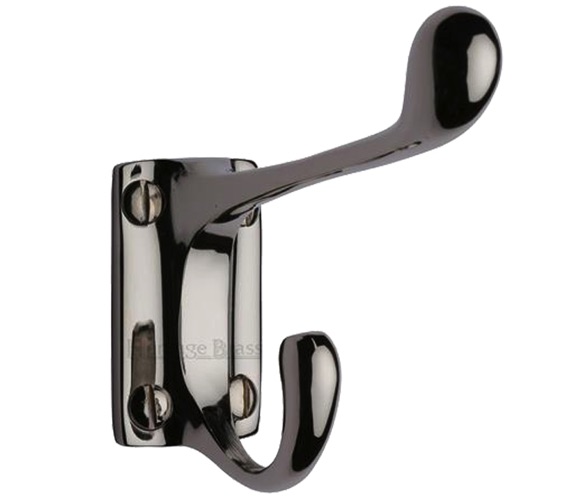 Polished Nickel Heritage Wall Hook, Brass Wall Coat Hook – Forge