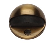 Heritage Brass Oval Floor Mounted Door Stop (47mm Diameter), Antique Brass - V1080-AT