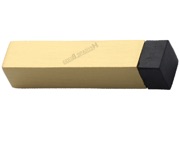 Heritage Brass Square Wall Mounted Door Stop Without Rose (76mm), Satin Brass - V1084-SB