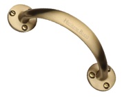 Heritage Brass Curved Bow Pull Handle, Satin Brass - V1140-SB