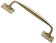 Heritage Brass Cranked Pull Handle, Satin Brass - V1150-SB