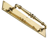 Heritage Brass Avon Design Pull Handle On 500mm Backplate, Polished Brass - V1165-PB