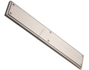 Heritage Brass Large Pull Handle On 464mm Backplate, Satin Nickel ...