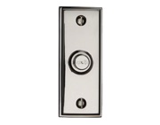 Heritage Brass Oblong Bell Push (83mm x 33mm), Polished Nickel - V1180-PNF