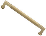 Heritage Brass Bauhaus Knurled Design Pull Handle (305mm c/c), Satin Brass - V1315 330-SB