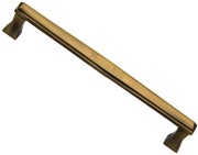 Heritage Brass Deco, Art Deco Style Pull Handles (279mm OR 432mm c/c), Antique Brass - V1334-AT