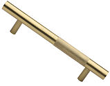 Heritage Brass Bar Knurled Pull Handle (203mm OR 355mm c/c), Satin Brass - V1365 305-SB