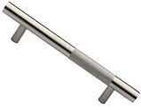 Heritage Brass Bar Knurled Pull Handle (203mm OR 355mm c/c), Satin Nickel - V1365 305-SN