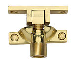 Heritage Brass Narrow Brighton Sash Fastener (56mm x 12mm), Polished Brass - V2054-PB
