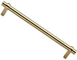 Heritage Brass Industrial Design Pull Handle (305mm OR 457mm c/c), Polished Brass - V2485 353-PB