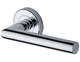 Heritage Brass Athena Design Door Handles On Round Rose, Polished Chrome - V3840-PC (sold in pairs)