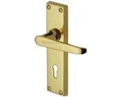 Heritage Brass Victoria Polished Brass Door Handles - V3900-PB (sold in pairs)