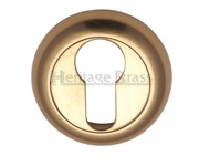 Heritage Brass Euro Profile Key Escutcheon, Polished Brass - V4004-PB