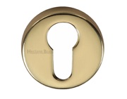 Heritage Brass Euro Profile Key Escutcheon, Polished Brass - V4008-PB