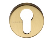 Heritage Brass Euro Profile Key Escutcheon, Satin Brass - V4008-SB