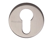 Heritage Brass Euro Profile Key Escutcheon, Satin Nickel - V4008-SN