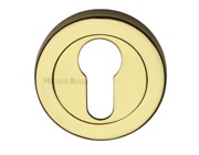 Heritage Brass Euro Profile Key Escutcheon, Polished Brass - V4020-PB