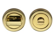 Heritage Brass Round 53mm Diameter Turn & Release, Polished Brass - V4035-PB