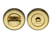 Heritage Brass Round 50mm Diameter Turn & Release, Polished Brass - V4040-PB