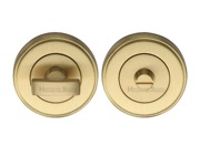 Heritage Brass Round 50mm Diameter Turn & Release, Satin Brass - V4040-SB