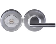 Heritage Brass Disabled Turn Round 53mm Diameter Turn & Release, Satin Chrome - V4044-SC