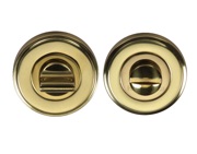 Heritage Brass Round 50mm Diameter Turn & Release, Polished Brass - V4045-PB