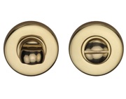 Heritage Brass Round 46mm Diameter Turn & Release, Polished Brass - V4049-PB