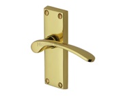 Heritage Brass Sophia Short Polished Brass Door Handles - V4140-PB (sold in pairs)