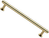 Heritage Brass Step Design Cabinet Pull Handle With 16mm Circular Rose (96mm, 128mm OR 160mm C/C), Polished Brass - V4411-PB