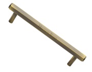 Heritage Brass Hexagonal Profile Cabinet Pull Handle (96mm, 128mm OR 160mm C/C), Antique Brass - V4422-AT